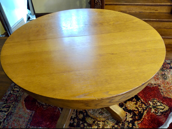Antique Oak Pedestal Table