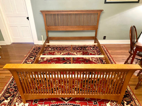 Stickley Queen Mission Spindle Bed