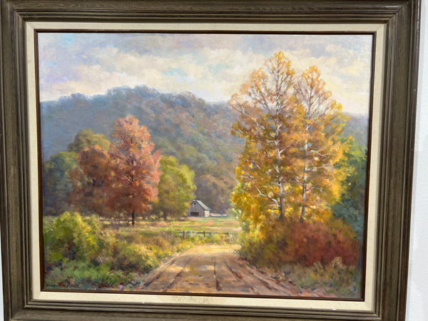Orginal Oil Painting by Gordon W. Fiscus Titled "Autumn Day"