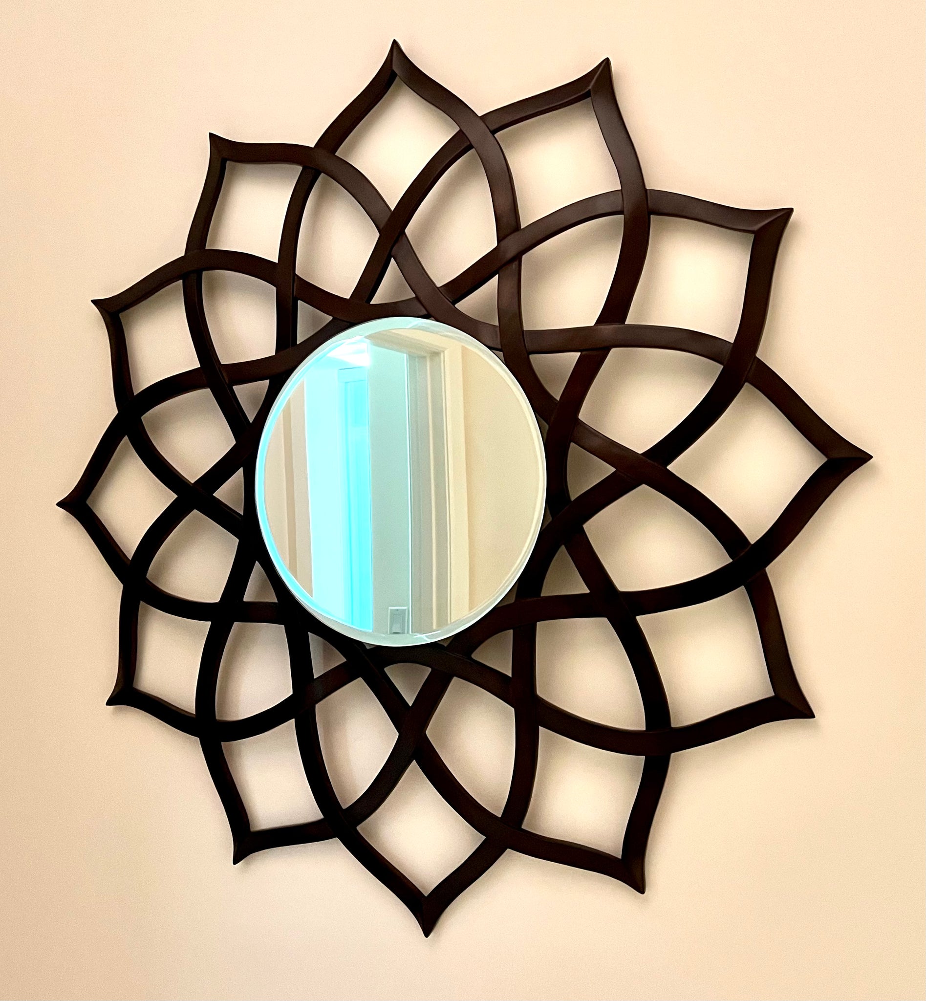 Gardner-White Furniture Black Lotus Flower Mirror