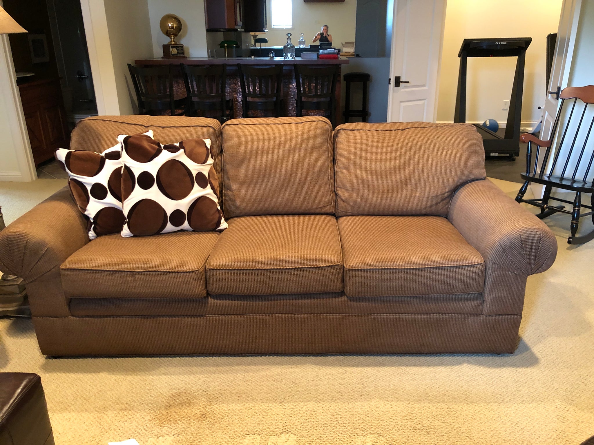 Brown Tweed Sofa