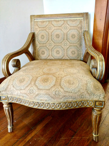 Pair of Bernhardt Chenille Upholstered Armchairs