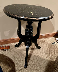 Round Black Side Table