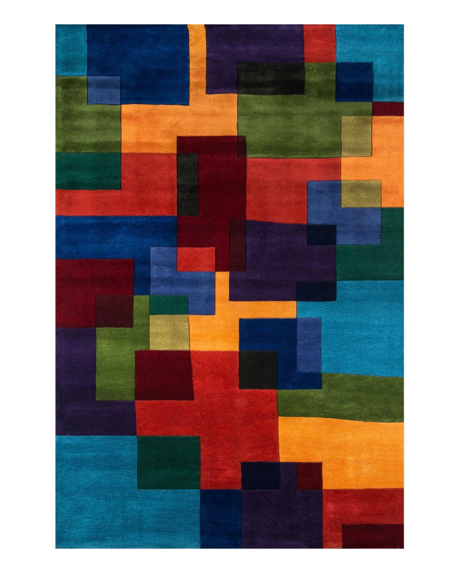 Momeni New Wave Dancing Squares Area Rug 8' x 11'
