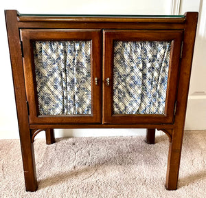 Vintage Nightstand with Custom Glass Top
