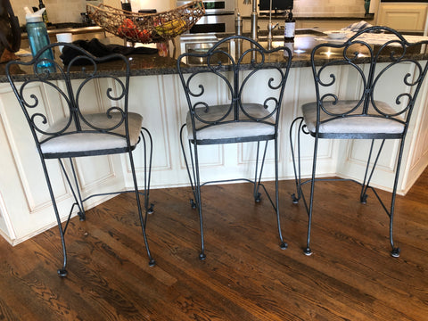 Set of 3 Counter Height Bar Stools by Charleston Forge