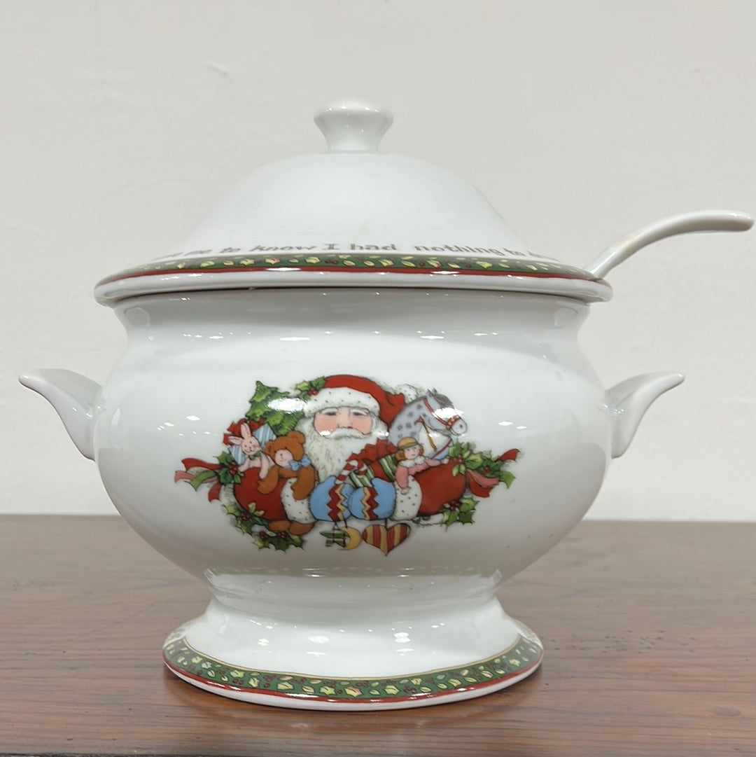Vintage Portmeirion Studio “A Christmas Story” Soup Tureen, Lid & Ladle
