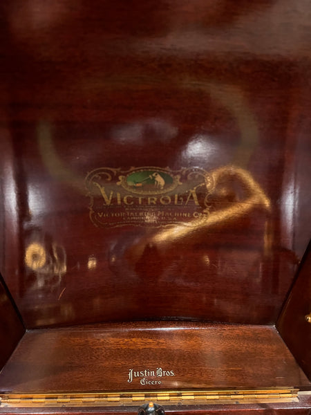 Antique Victor Victrola VV-300 Humpback Console Phonograph