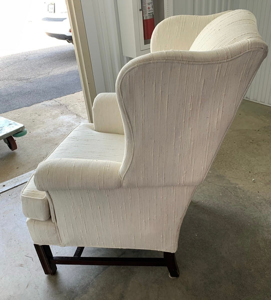 Walter E. Smithe  White Wing Back Chair